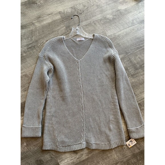 NWT $70 Charter Club Womens Gray Ribbed Long Sleeve V Neck Sweater Size Medium - Picture 8 of 12